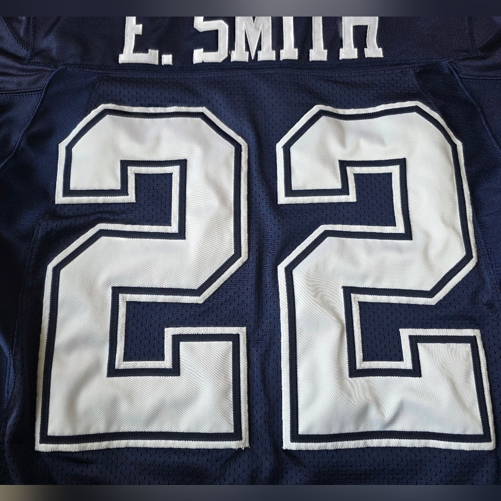 VINTAGE Nike Emmitt Smith Cowboys Authentic Pro Line Jersey Navy Blue Large - Picture 4 of 14